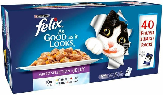 Felix Pouch As Good As It looks Mixed Selection in Jelly 40 pack